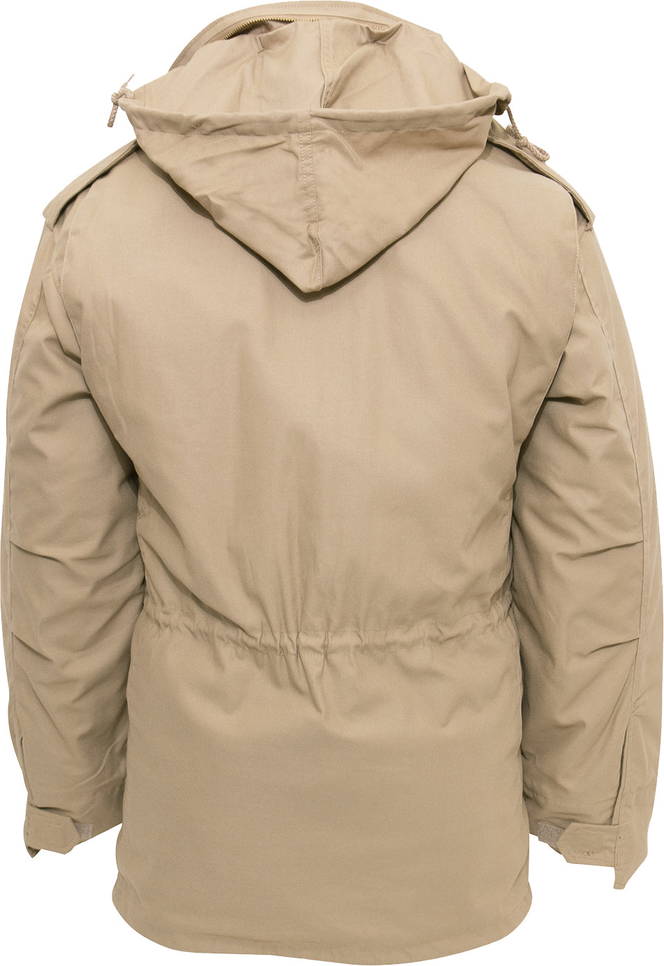 Khaki - Tactical M-65 Field Jacket Army Coat M65 - Poly/Cotton Twill - with Removeable Liner