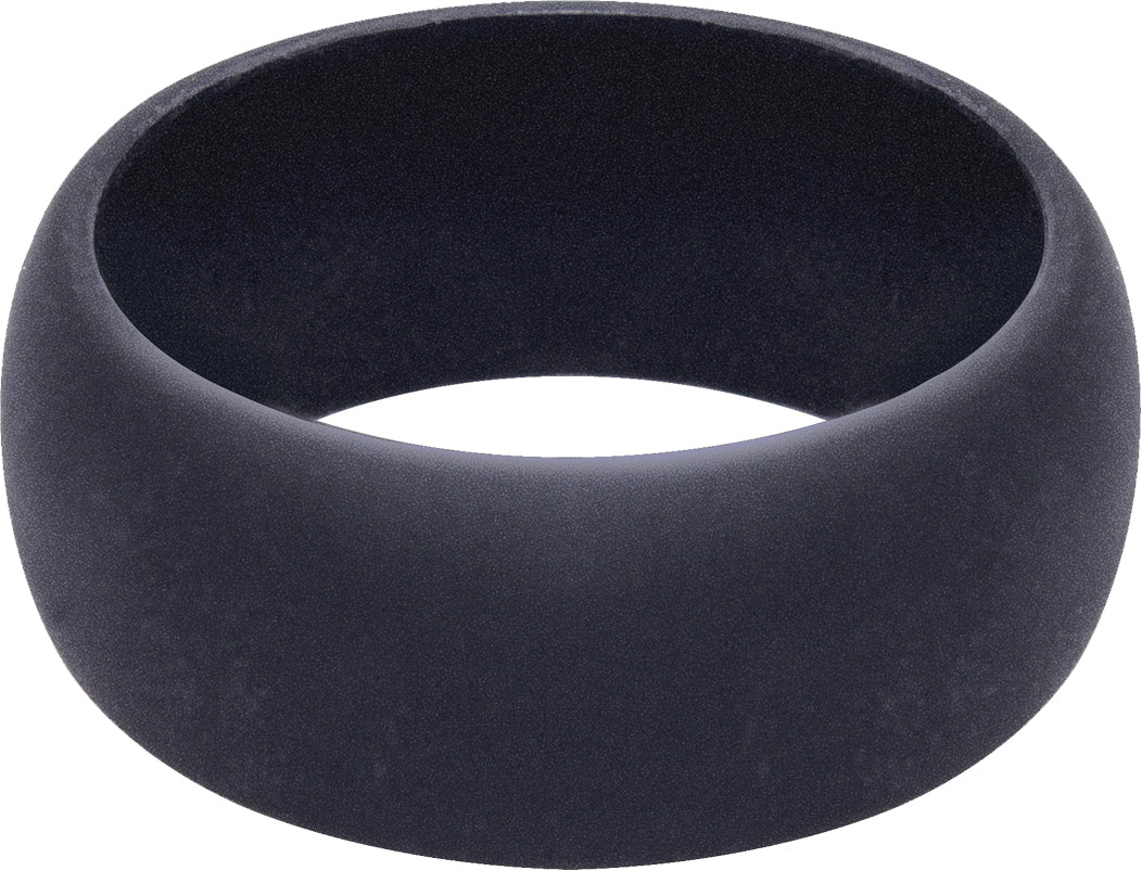 Black - Silicone Ring Durable Non Conductive Comfortable Wedding Band
