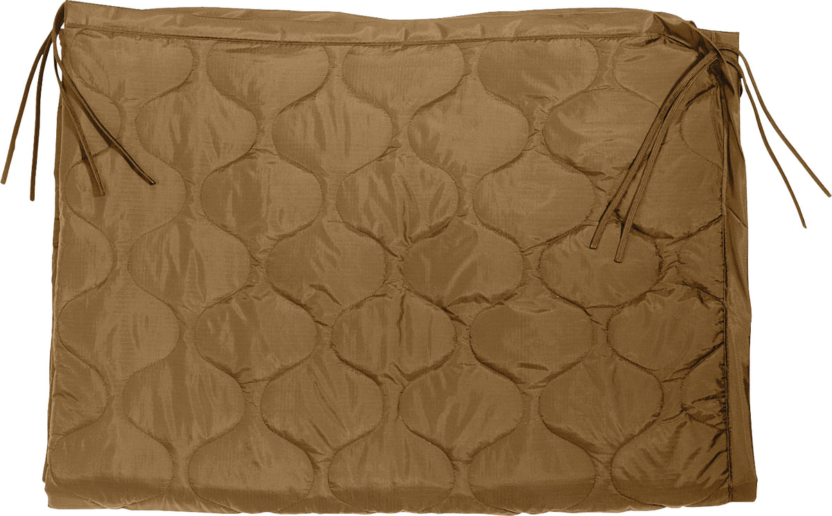Coyote Brown - Enhanced G.I. Type Rip-Stop Poncho Liner With Zipper