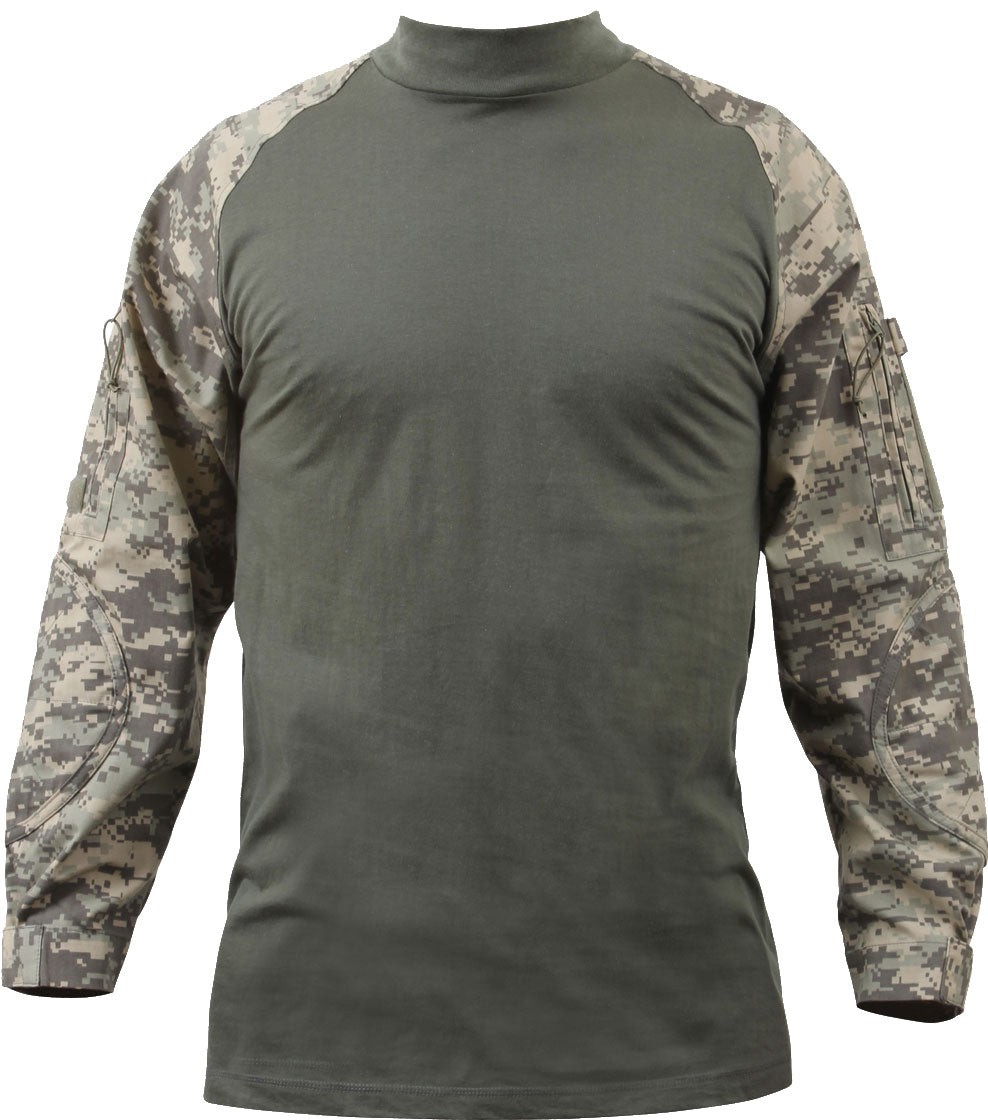 ACU Digital Camouflage Tactical Flame Resistant Combat Shirt Military FROG Style Lightweight Combat Top