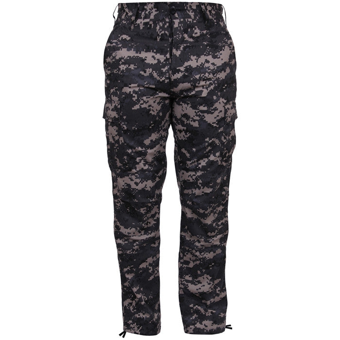 Subdued Urban Digital Camouflage - Tactical BDU Pants Cargo Fatigues - Poly/Cotton Twill - Button Fly