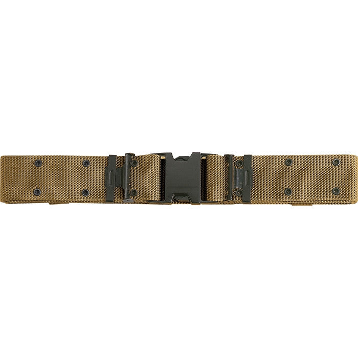 Coyote Brown - Marine Corps Style Quick Release Pistol Belt - Adjustable 2.25 Wide Tactical Belt
