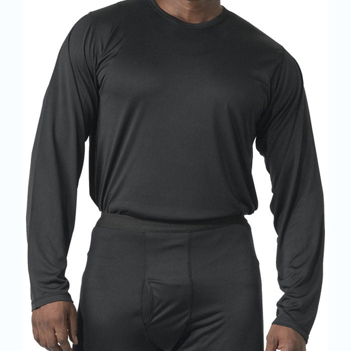 Black - ECWCS Generation III Level 1 Silk Weight Shirt Moisture-Wicking Tactical Base Layer Top