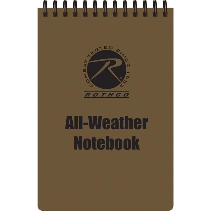 Coyote Brown - All Weather Waterproof Note Pad (4 in. X 6 in.)