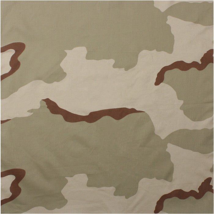 Tri-Color Desert Camouflage - Military Bandana 22 in. x 22 in.