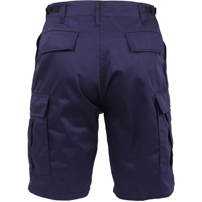 Navy Blue - Tactical Cargo BDU Shorts - Polyester Cotton Twill - Button Fly