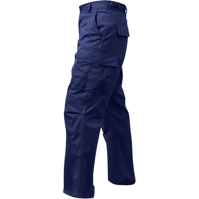 Midnight Blue - Tactical BDU Pants Cargo Fatigues - Poly/Cotton Twill - Zipper Fly