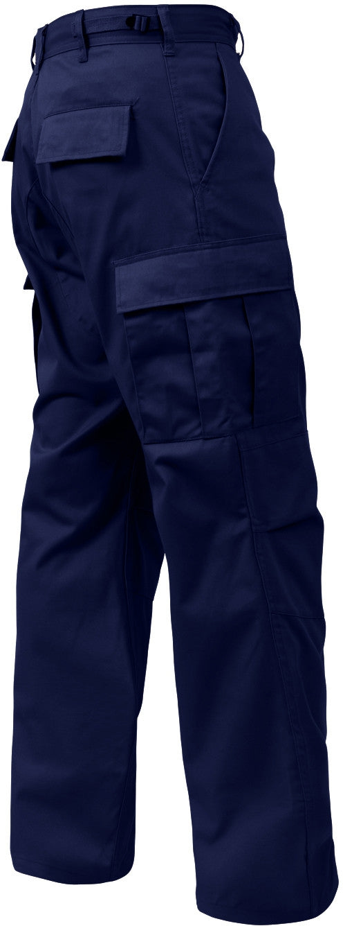 Midnight Blue - Tactical BDU Pants Cargo Fatigues - Poly/Cotton Twill - Zipper Fly