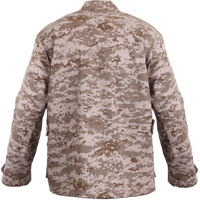 Desert Digital Camouflage - Military BDU Shirt - Cotton Polyester