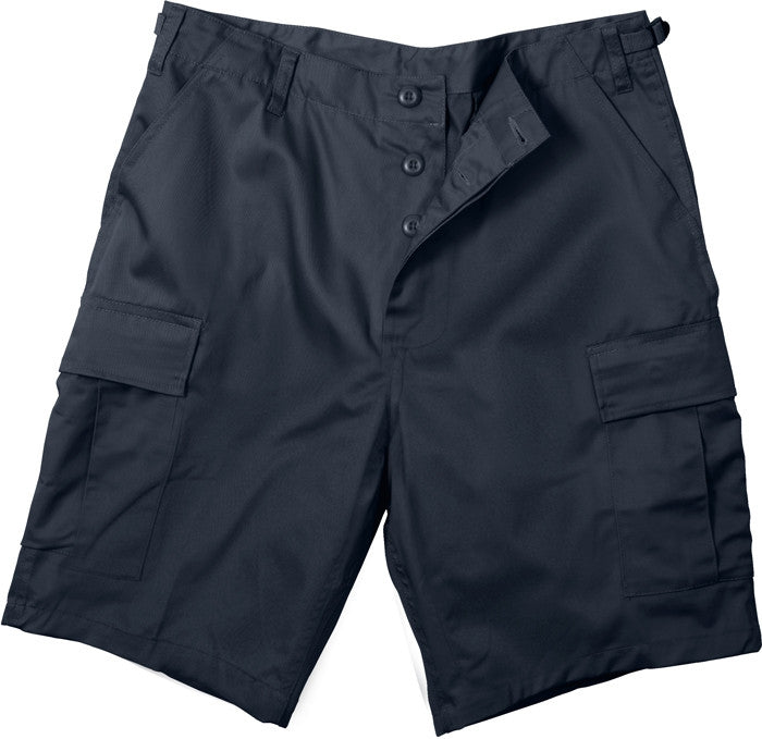 Midnight Blue - Tactical Cargo BDU Shorts - Polyester Cotton Twill - Button Fly