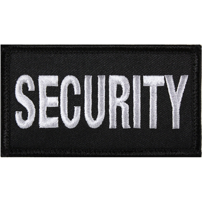 Security Patch with Hook Back, Black (1.875" x 3.375")
