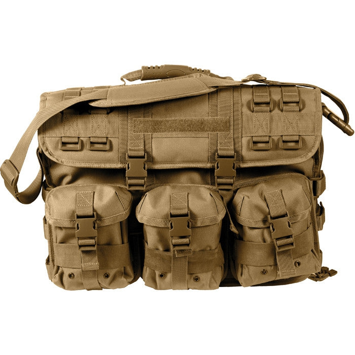 Coyote Brown - MOLLE Tactical Computer Briefcase Bag