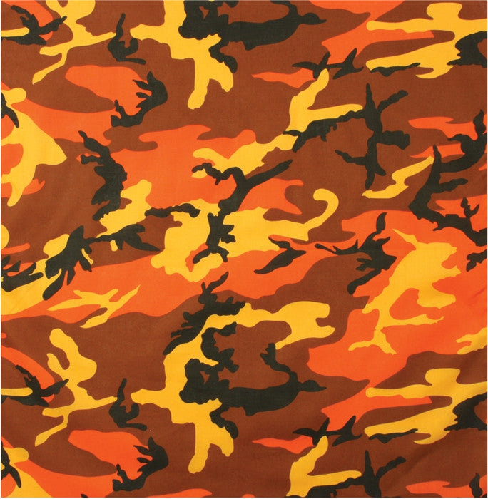 Savage Orange Camouflage - Military Bandana 22 in. x 22 in.