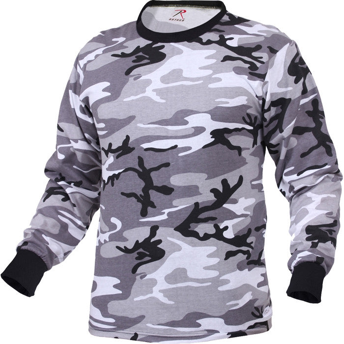 City Camo - Tactical Long Sleeve T-Shirt, Poly/Cotton