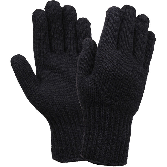Black - Wool Glove Liners - Unstamped - USA Made