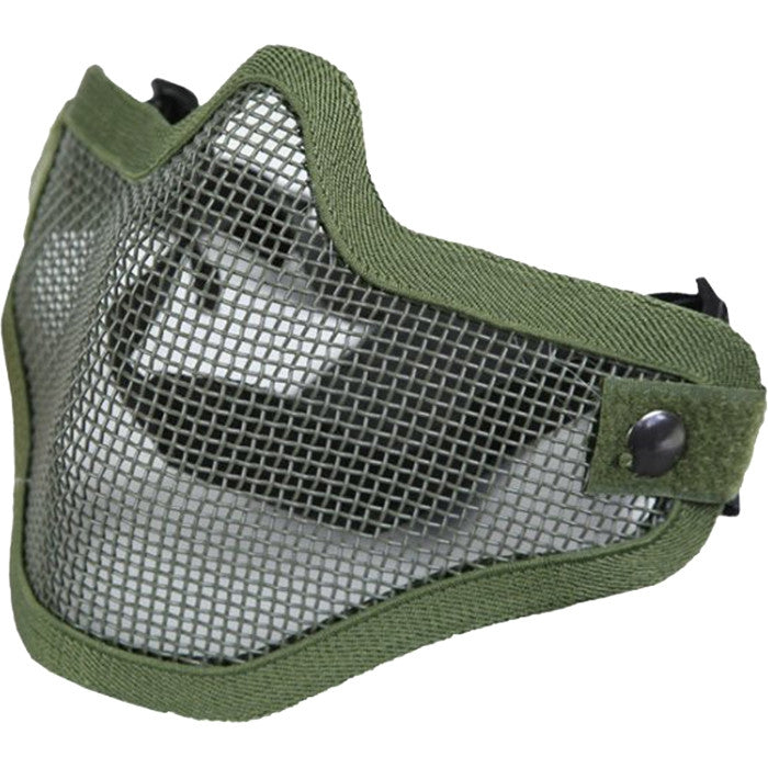 Bravo TacGear Olive Drab - Tactical Lightweight Strike Steel Half Mask