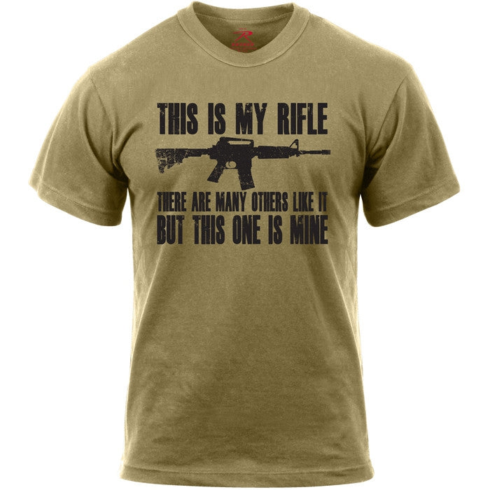 Coyote Brown – “This Is My Rifle” Military T-Shirt | Rifleman’s Creed Graphic Tee