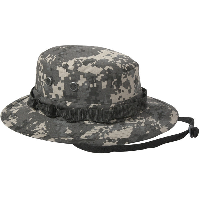 Subdued Urban Digital Camouflage - Tactical Military Boonie Hat - Polyester Cotton