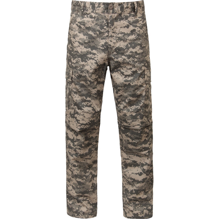 ACU Digital Camouflage - Tactical BDU Pants Cargo Fatigues - Poly/Cotton Twill - Zipper Fly