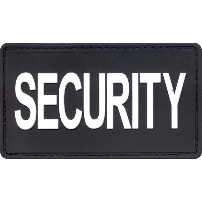 Black - SECURITY Patch Water Resistant PVC with Hook Back