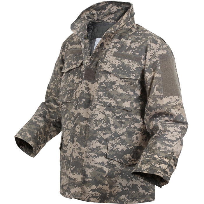 ACU Digital Camo - Tactical M-65 Field Jacket Army Coat M65 - Poly/Cotton Twill - with Removeable Liner