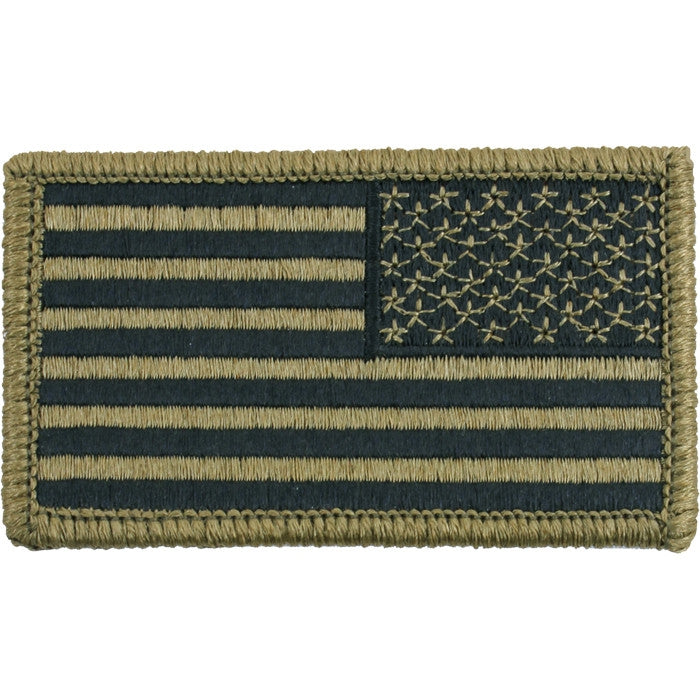 OCP Camouflage - Reversed US Flag Patch with Hook and Loop Closure