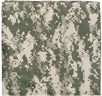 ACU Digital Camouflage - Tactical Bandana, 100% Cotton, 22" x 22"
