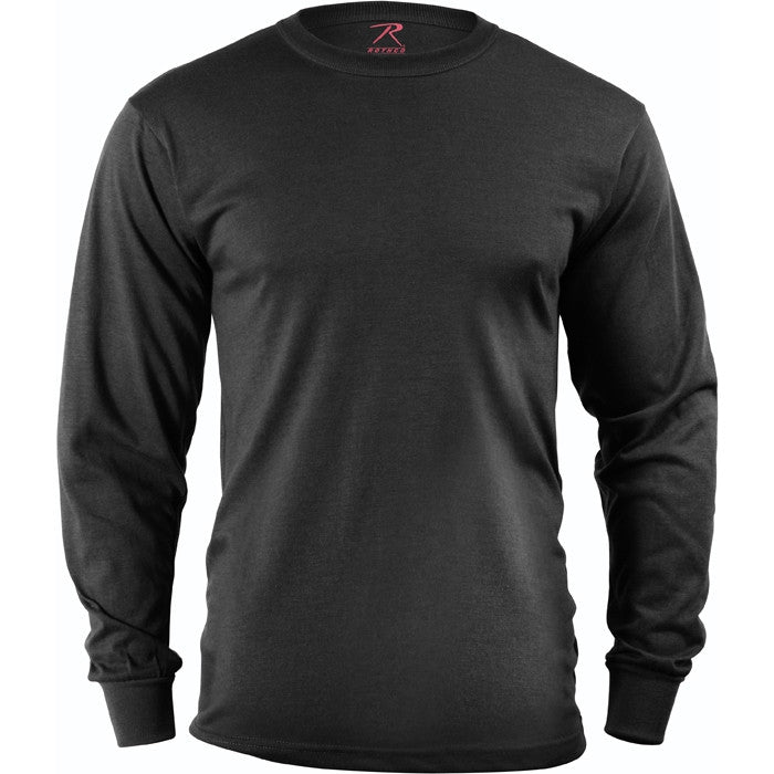Black - Tactical Long Sleeve T-Shirt, Poly/Cotton