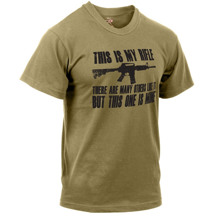 Coyote Brown – “This Is My Rifle” Military T-Shirt | Rifleman’s Creed Graphic Tee