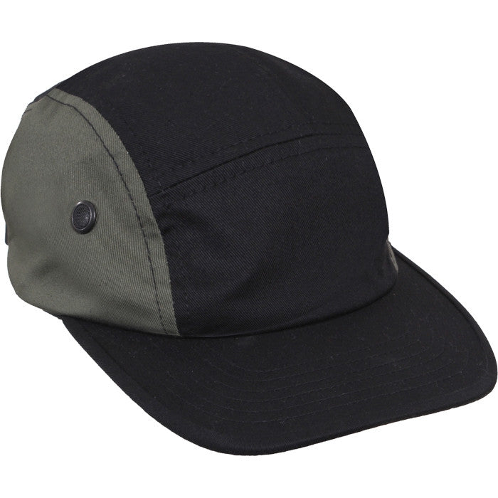 Olive Drab Black - Military Style Urban Street Cap - Polyester Cotton