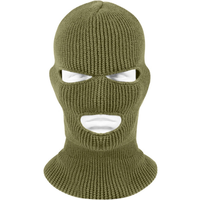 Olive Drab - 3-Hole Face Mask - USA Made