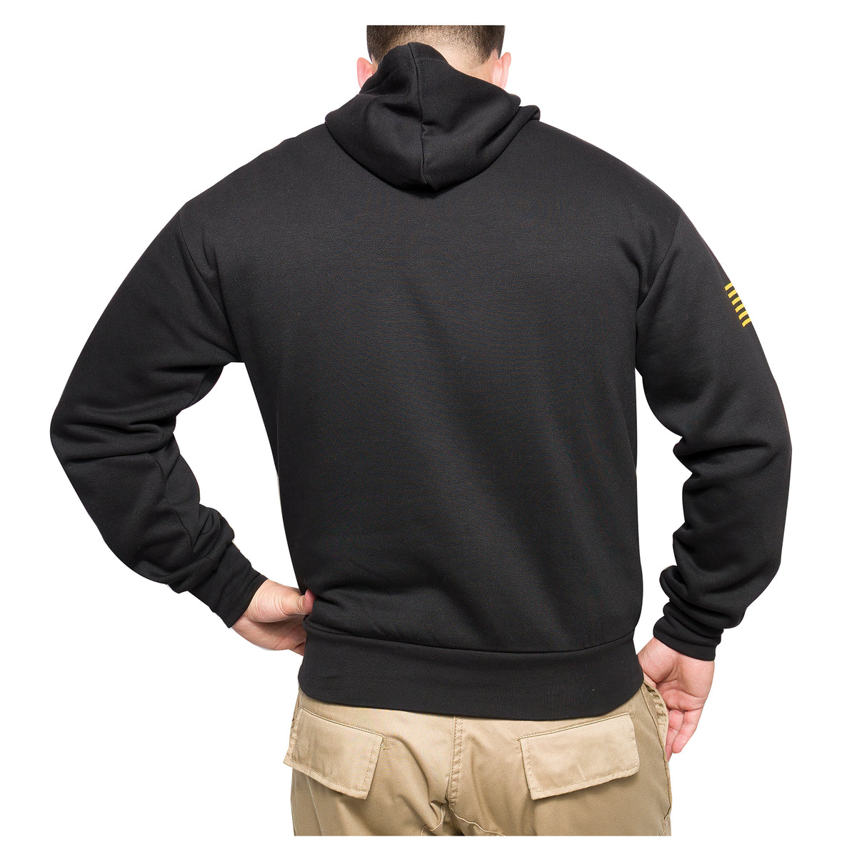 Black - Army Printed Pullover Hoodie