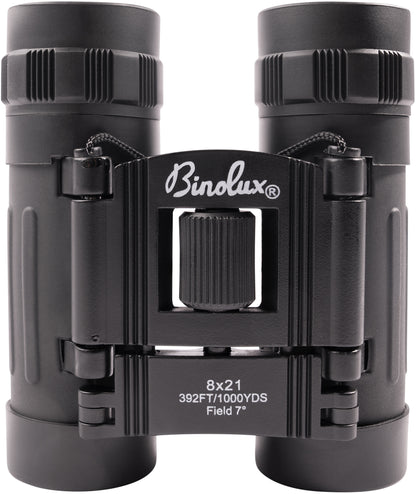 Black - Military GI Style Compact Binoculars 8 x 21mm