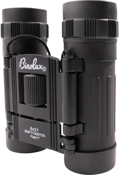 Black - Military GI Style Compact Binoculars 8 x 21mm