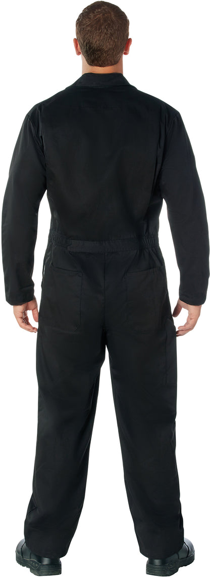 Black - Workwear Coveralls Contractor Mechanics Work Full Body Suit