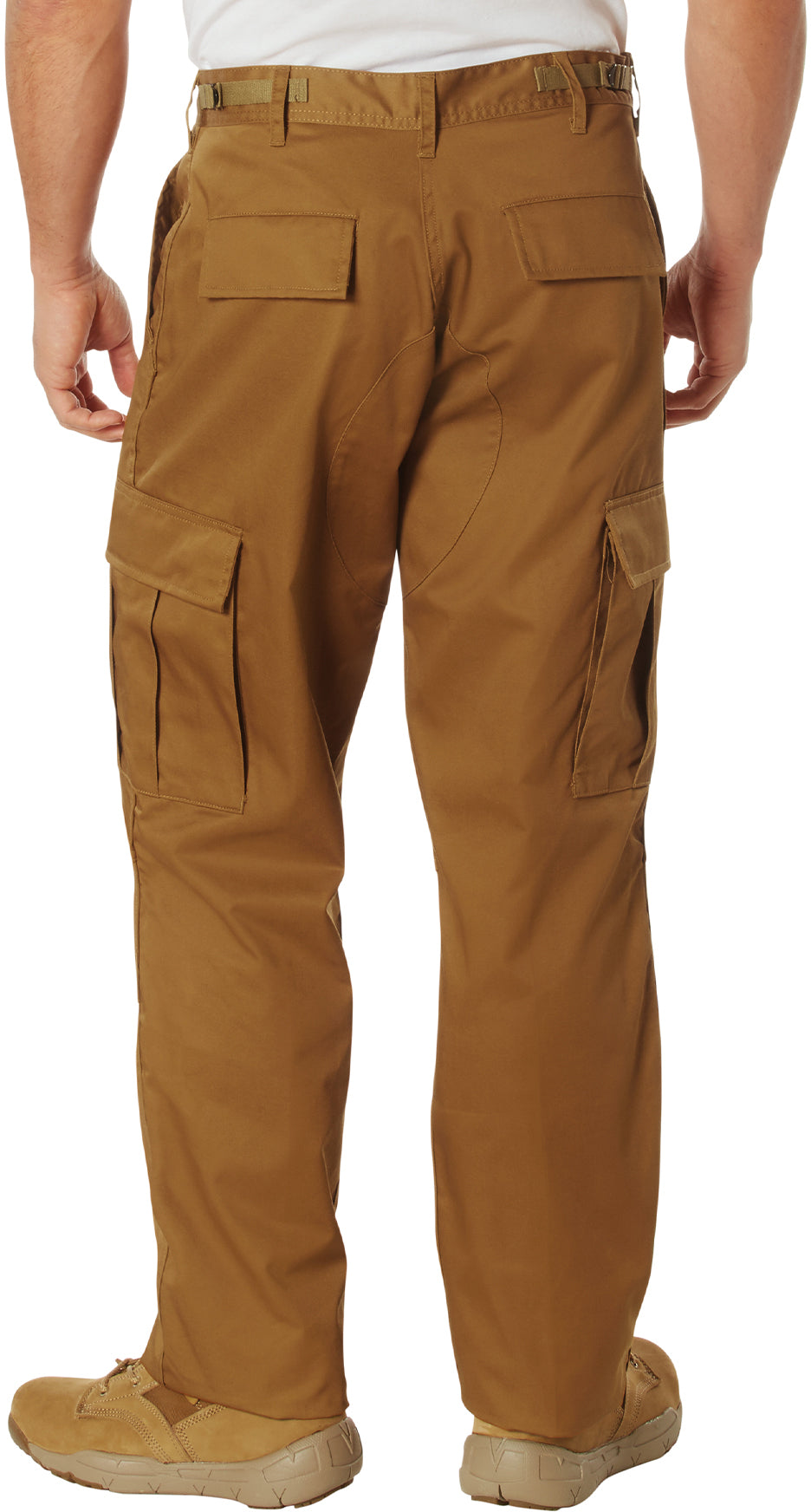 Work Brown - Tactical BDU Pants Cargo Fatigues - Poly/Cotton Twill - Button Fly