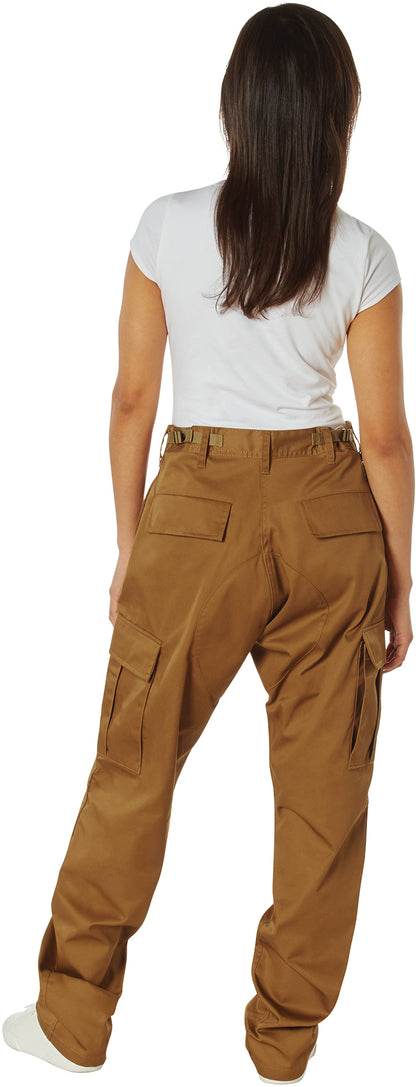 Work Brown - Tactical BDU Pants Cargo Fatigues - Poly/Cotton Twill - Button Fly