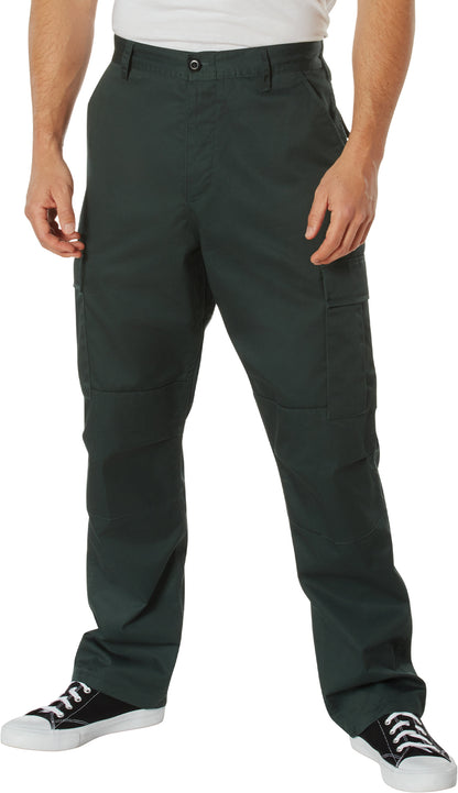 Hunter Green - Tactical BDU Pants Cargo Fatigues - Poly/Cotton Twill - Button Fly
