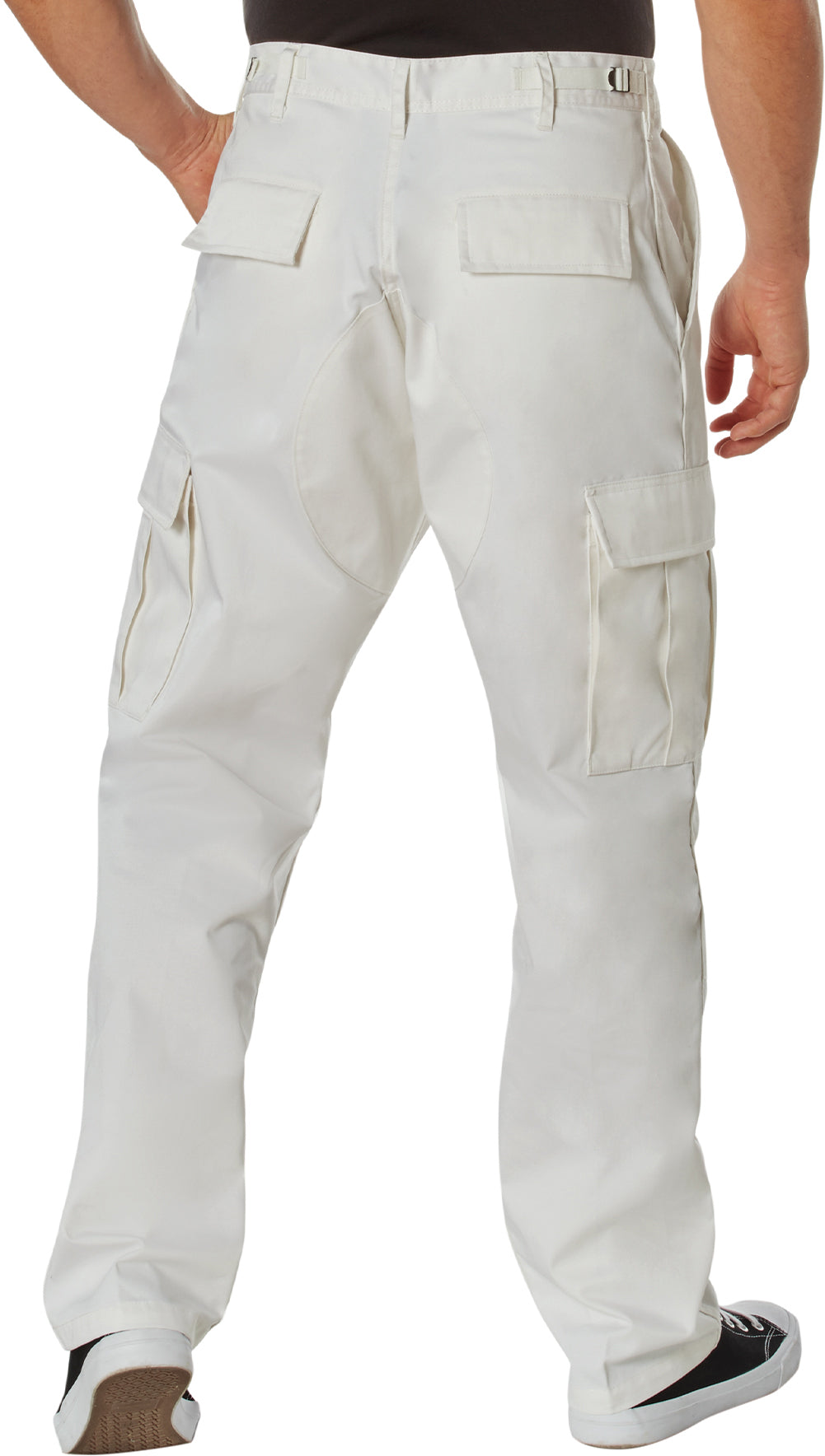Off White - Tactical BDU Pants Cargo Fatigues - Poly/Cotton Twill - Button Fly