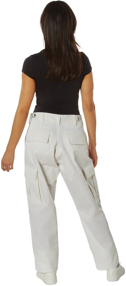 Off White - Tactical BDU Pants Cargo Fatigues - Poly/Cotton Twill - Button Fly