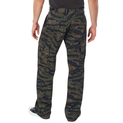 Tiger Stripe Camo - Tactical BDU Pants Cargo Fatigues - Poly/Cotton Twill - Zipper Fly
