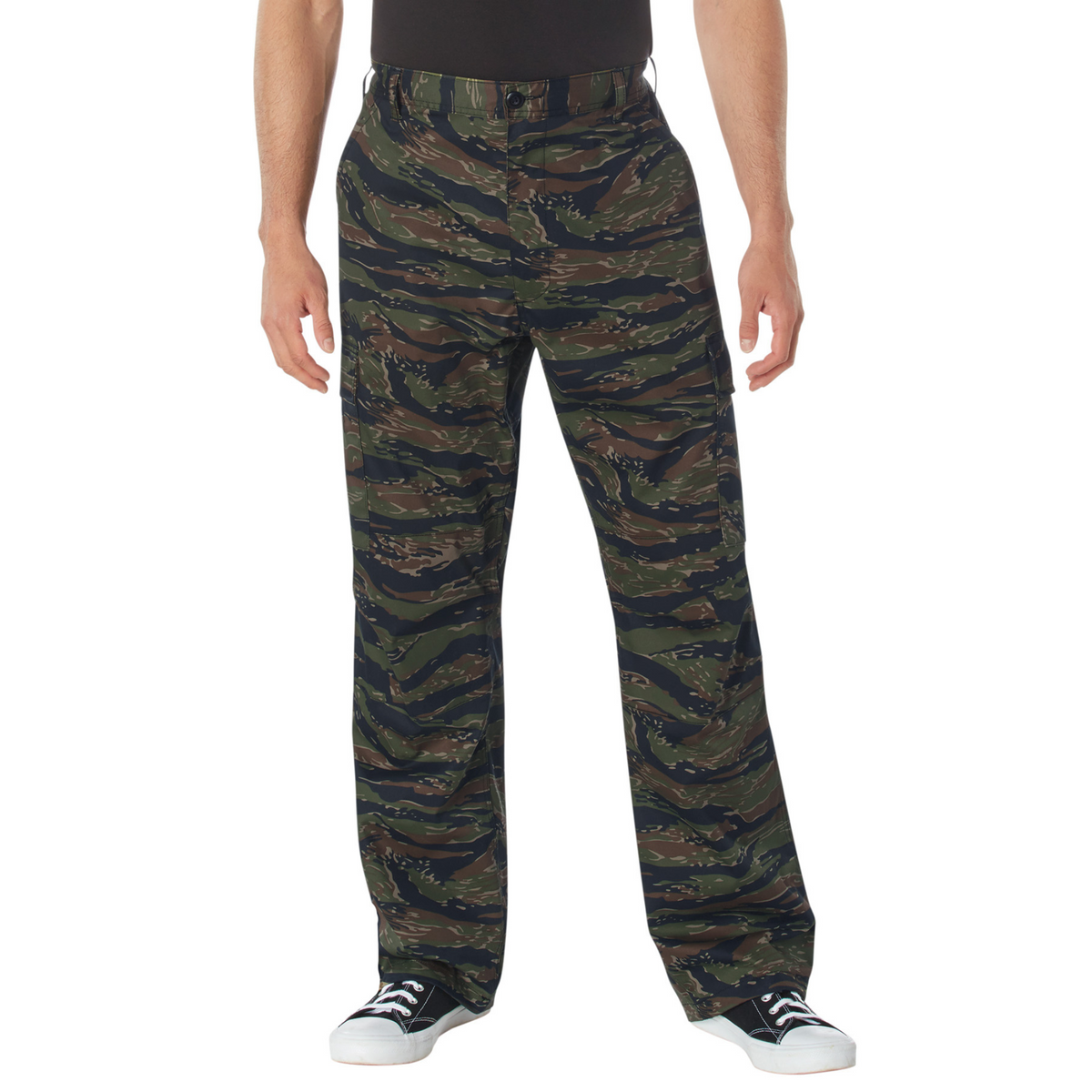 Tiger Stripe Camo - Tactical BDU Pants Cargo Fatigues - Poly/Cotton Twill - Zipper Fly