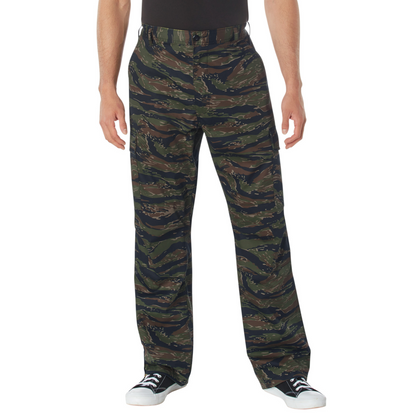 Tiger Stripe Camo - Tactical BDU Pants Cargo Fatigues - Poly/Cotton Twill - Zipper Fly