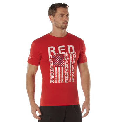 Red - Athletic Fit R.E.D. (Remember Everyone Deployed) T-Shirt