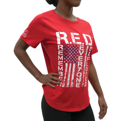 Red - Women's R.E.D. (Remember Everyone Deployed) T-Shirt