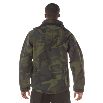 Midnight Woodland Camo - Special Ops Soft Shell Tactical Jacket Waterproof Fleece Lined Military Coat