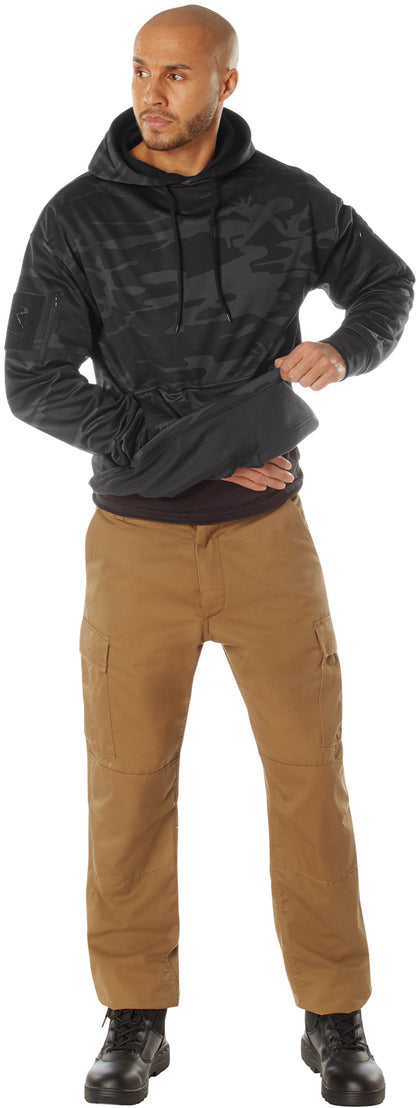 Midnight Black Camo - Concealed Carry Hoodie Sweatshirt - 100% Polyester
