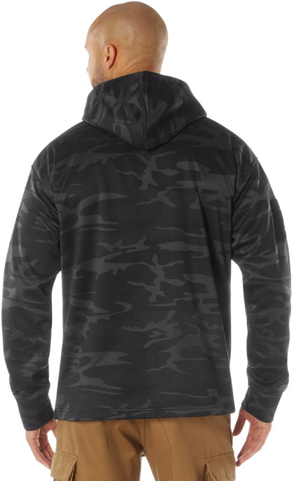 Midnight Black Camo - Concealed Carry Hoodie Sweatshirt - 100% Polyester