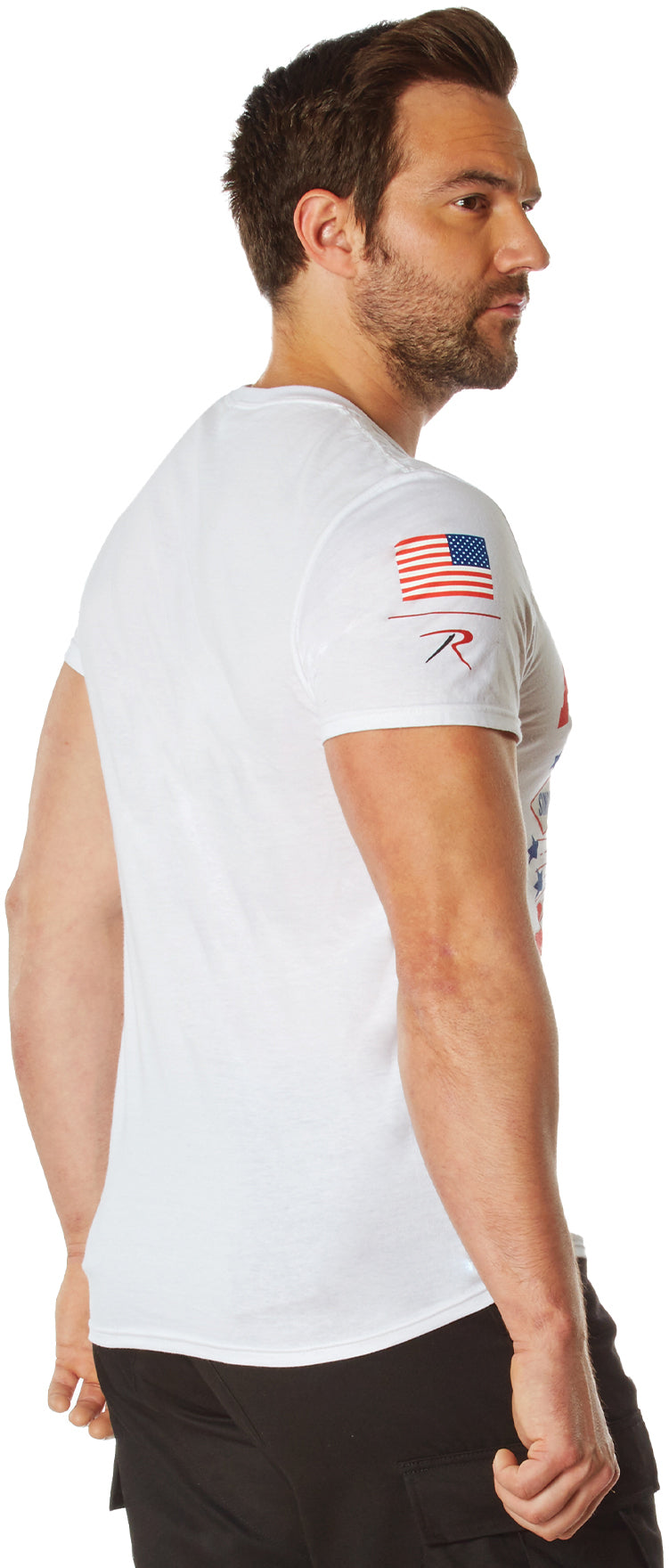 White - Freedom & Liberty Patriotic T-Shirt, July 4th USA America Eagle Pride Shirt