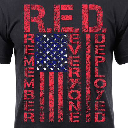 Black - R.E.D. (Remember Everyone Deployed) T-Shirt, Athletic Fit, Poly/Cotton